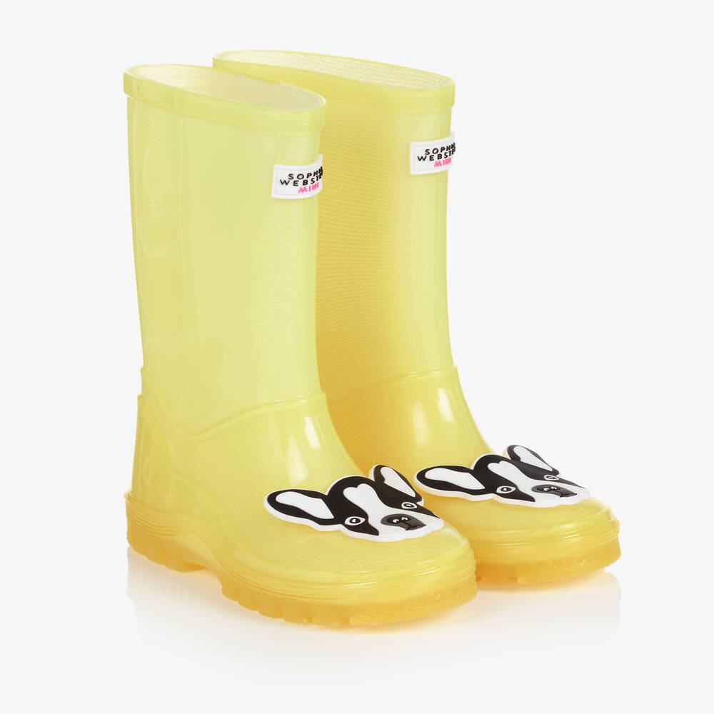 Sophia Webster Mini Girls Yellow Rio Rain Boots Childrensalon Outlet