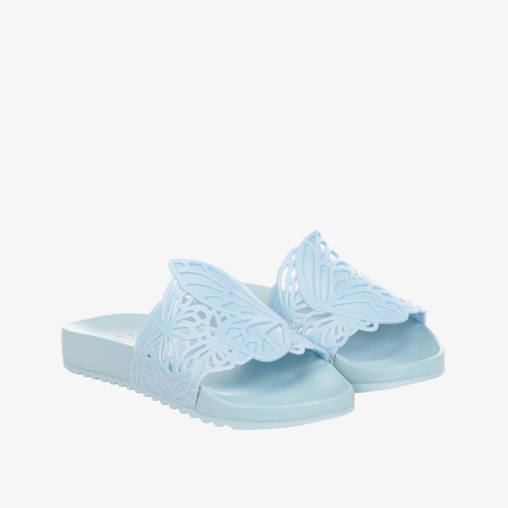 Sophia Webster Mini-Pale Blue Butterfly Sliders | Childrensalon Outlet
