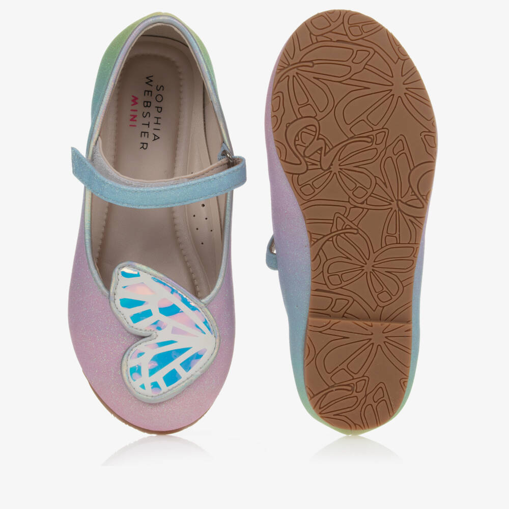 Sophia Webster Mini-حذاء جلد صناعي لون زهري غليتر للبنات | Childrensalon Outlet