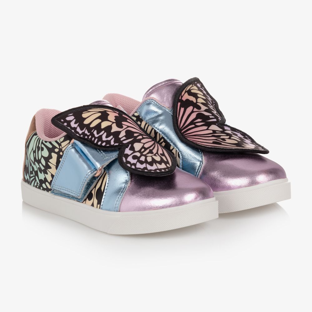 Sophia Webster Mini - Rosa Schmetterling-Leder-Sneakers | Childrensalon