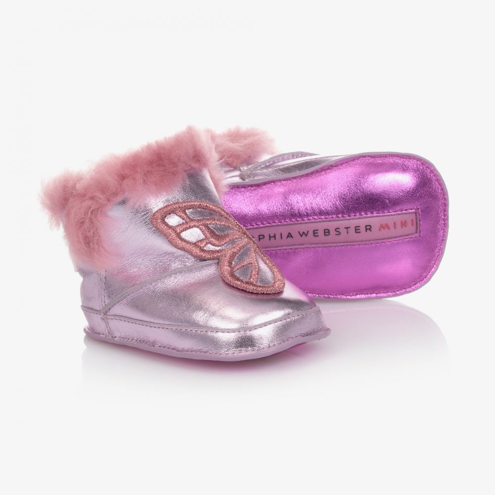 Sophia Webster Mini - Bottines roses en cuir Bébé | Childrensalon