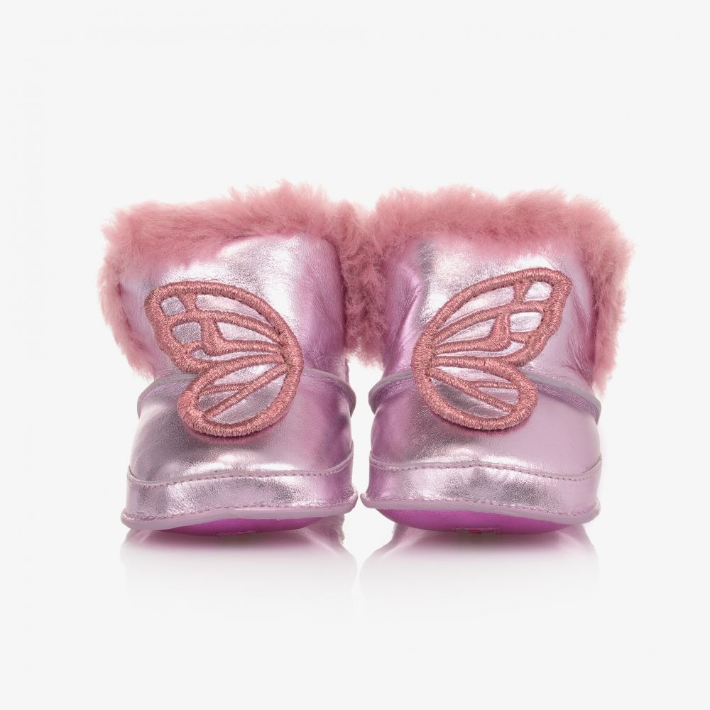 Sophia Webster Mini-Pink Leather Pre-Walker Boots | Childrensalon Outlet