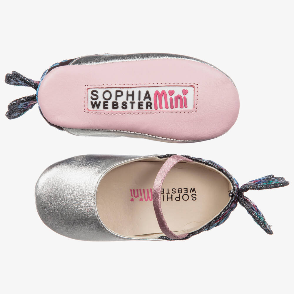 Sophia Webster Mini-Silver CHIARA Pre-Walker Shoes | Childrensalon Outlet