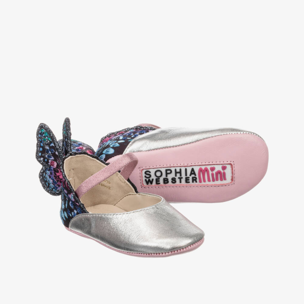Sophia Webster Mini-Silver CHIARA Pre-Walker Shoes | Childrensalon Outlet