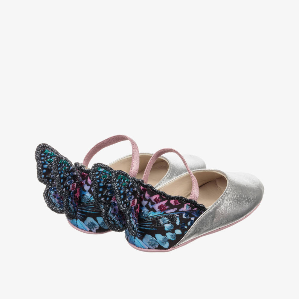 Sophia Webster Mini-Silver CHIARA Pre-Walker Shoes | Childrensalon Outlet