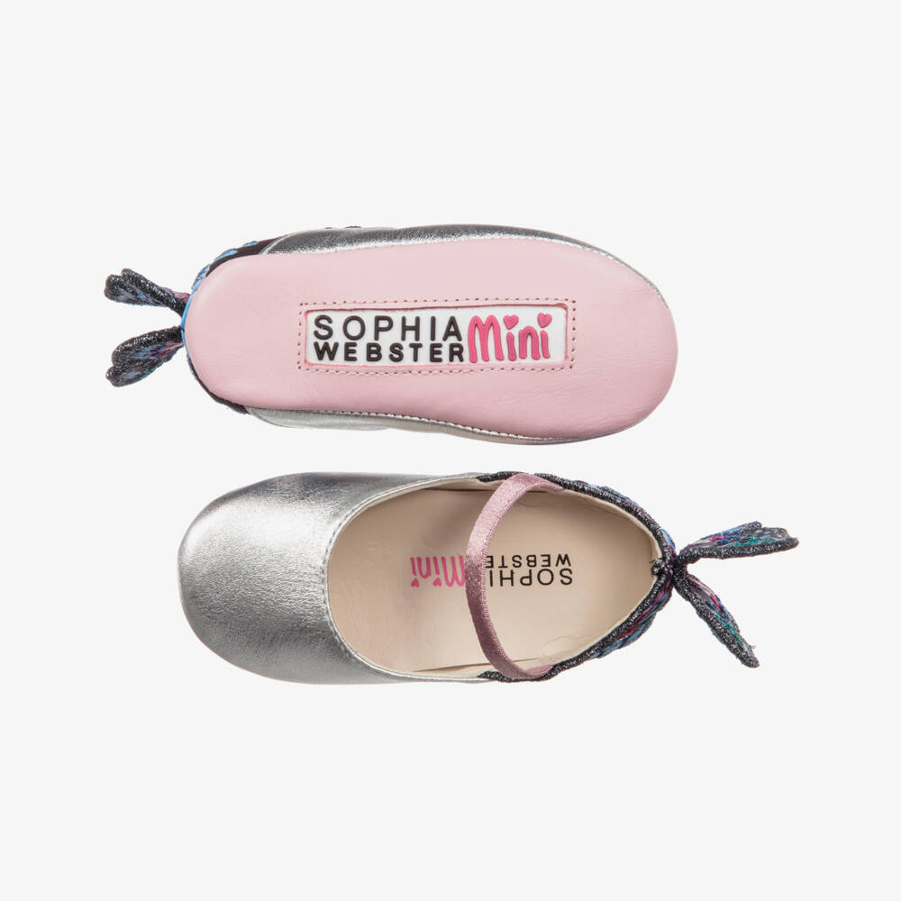 Sophia Webster Mini-Silver CHIARA Pre-Walker Shoes | Childrensalon Outlet