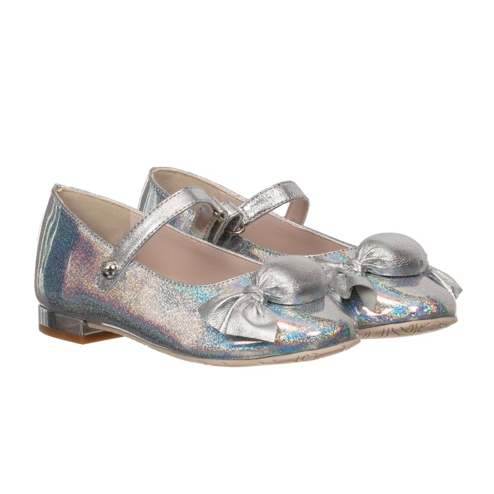 Sophia Webster Mini - Silver Leather Bonbon Shoes | Childrensalon