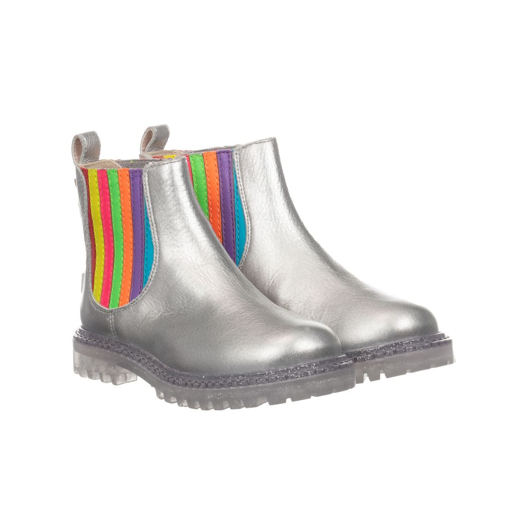 Sophia Webster Mini - Silver Leather Lara Boots | Childrensalon