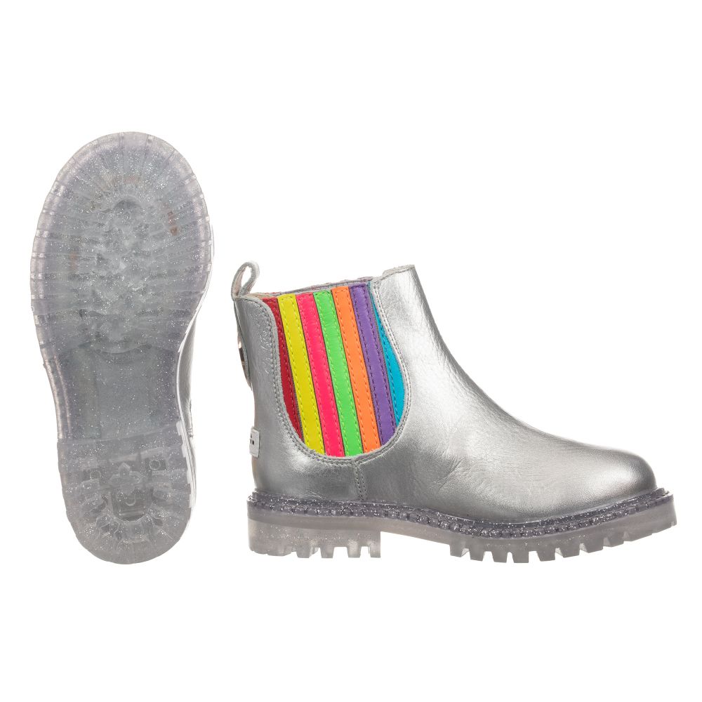 Sophia Webster Mini-Silver Leather Lara Boots | Childrensalon Outlet