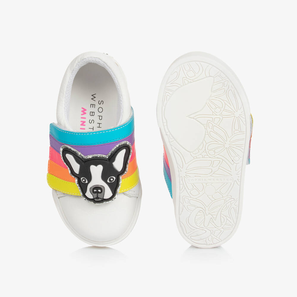 Sophia Webster Mini-White Leather Rococo Trainers | Childrensalon Outlet