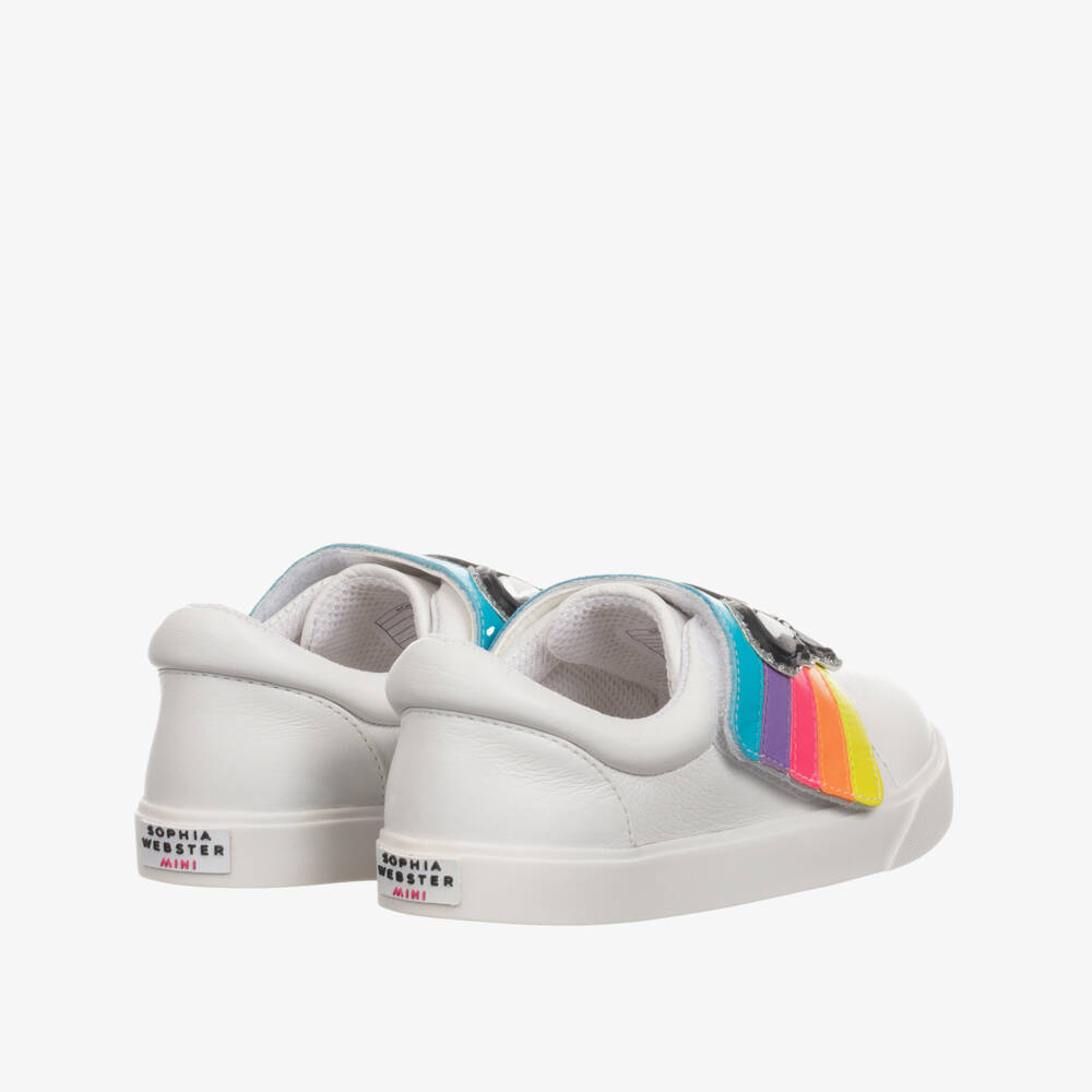 Sophia Webster Mini-White Leather Rococo Trainers | Childrensalon Outlet
