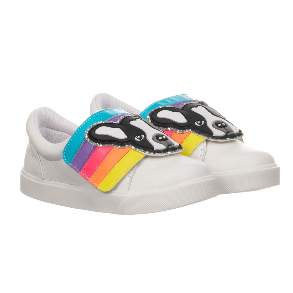 Sophia Webster Mini-White Leather Rococo Trainers | Childrensalon Outlet