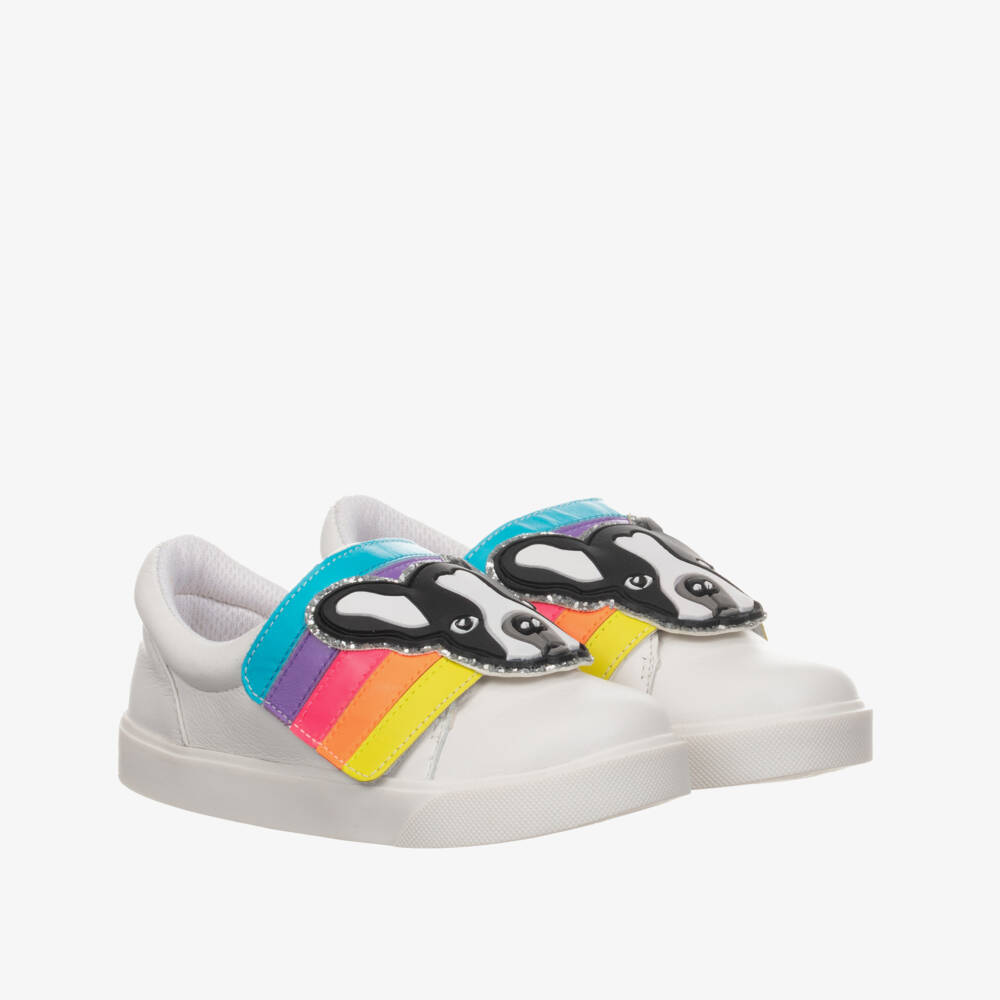 Sophia Webster Mini-White Leather Rococo Trainers | Childrensalon Outlet