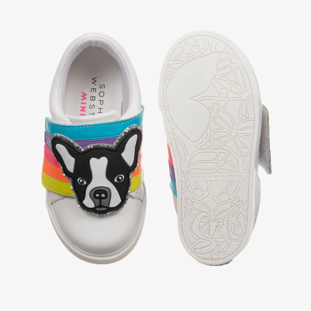 Sophia Webster Mini-White Leather Rococo Trainers | Childrensalon Outlet