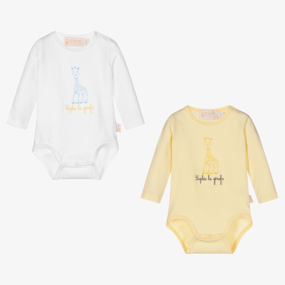 Sophie la Girafe - Baby Cotton Bodyvest (2 Pack) | Childrensalon