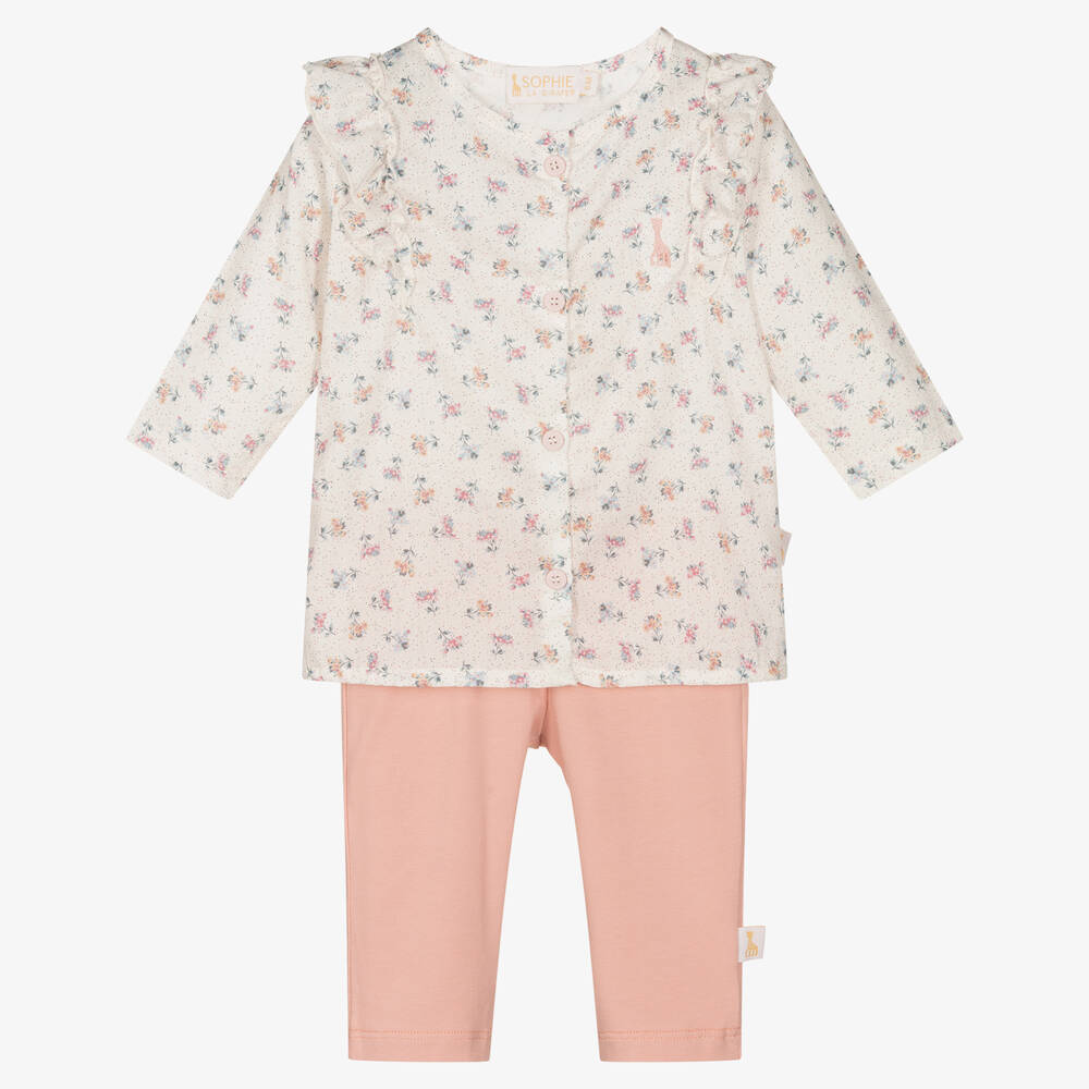 Sophie la Girafe - Топ и розовые легинсы для малышек | Childrensalon