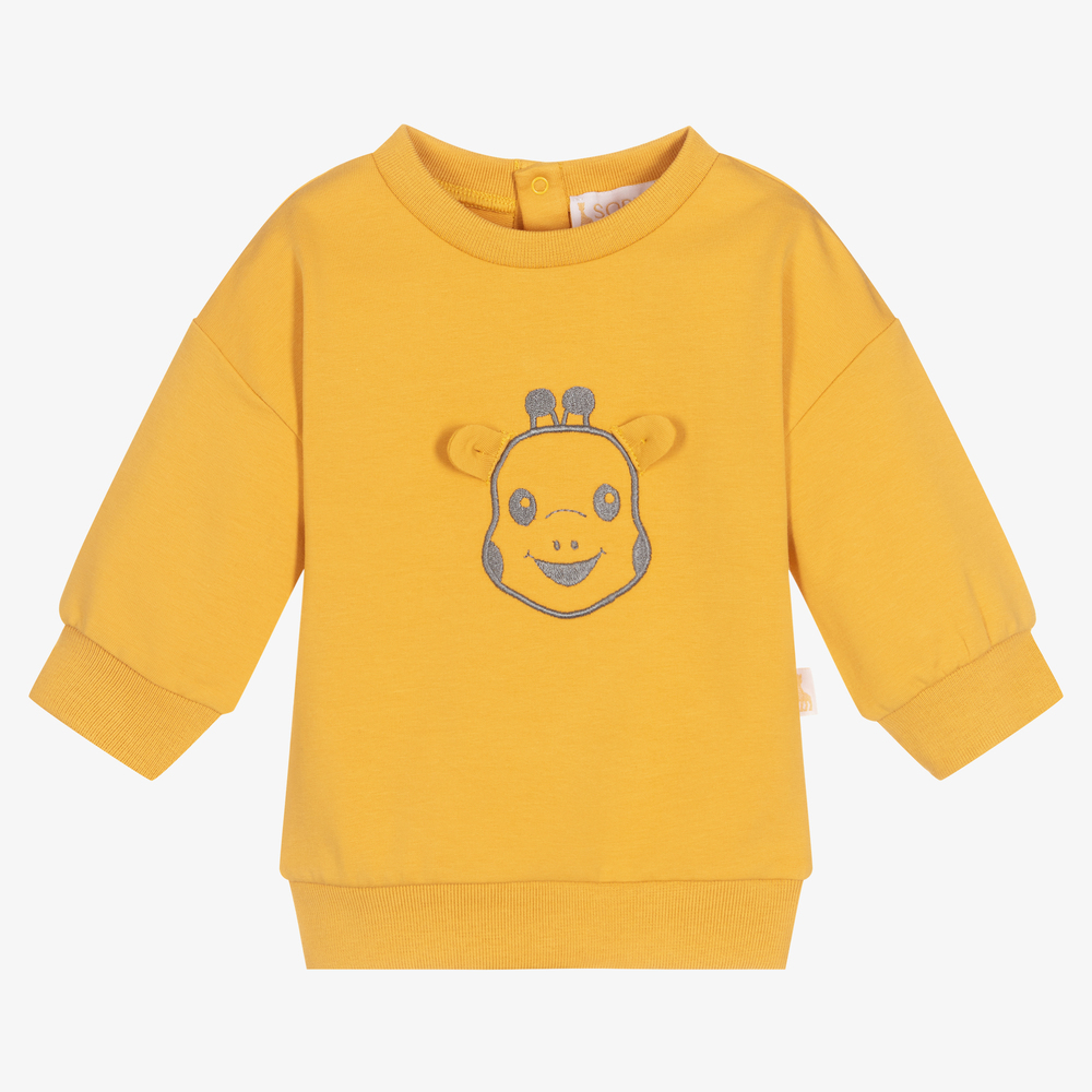 Sophie la Girafe-Baby Yellow Cotton Sweatshirt | Childrensalon Outlet