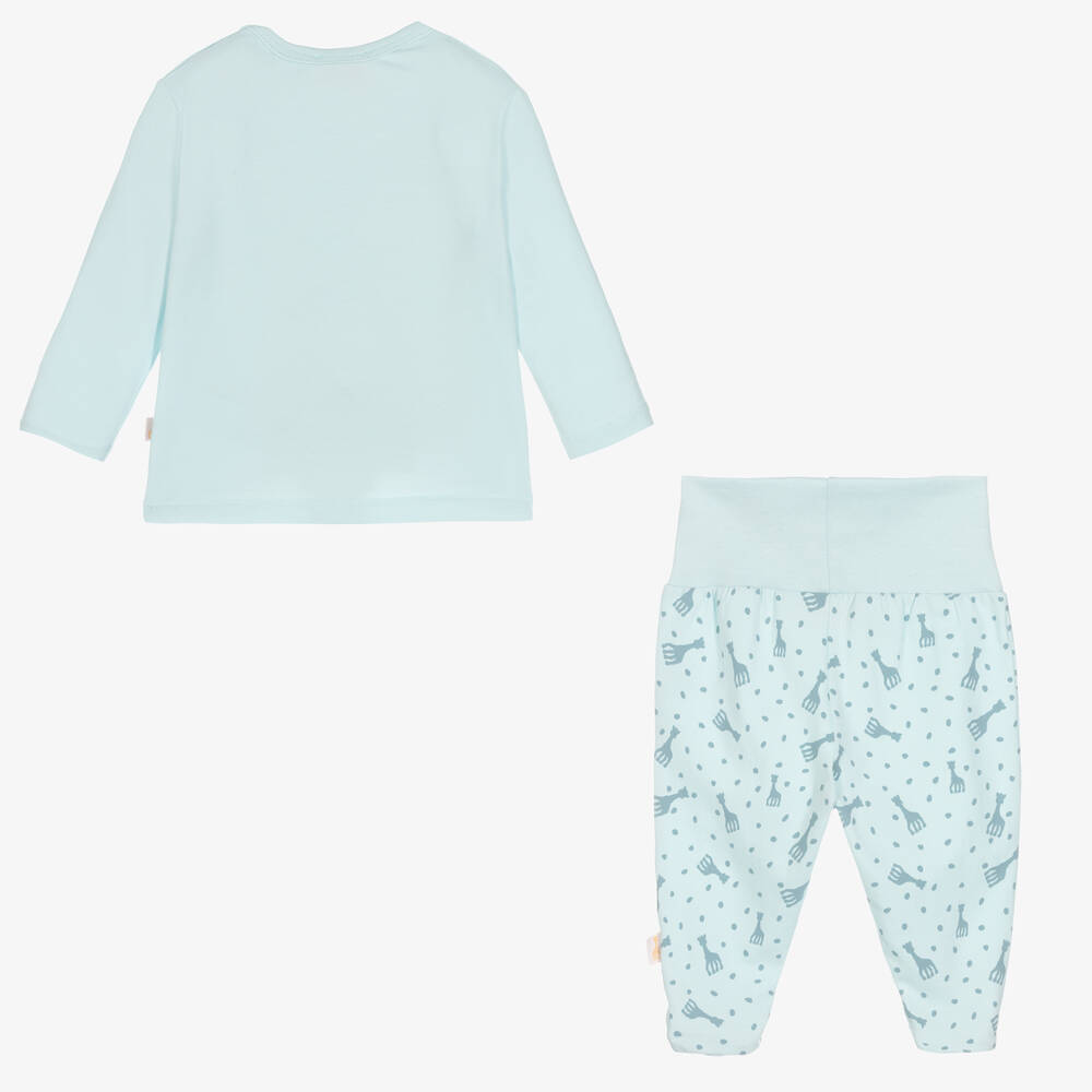 Sophie la Girafe-Голубой топ и штанишки из хлопка для малышей | Childrensalon Outlet