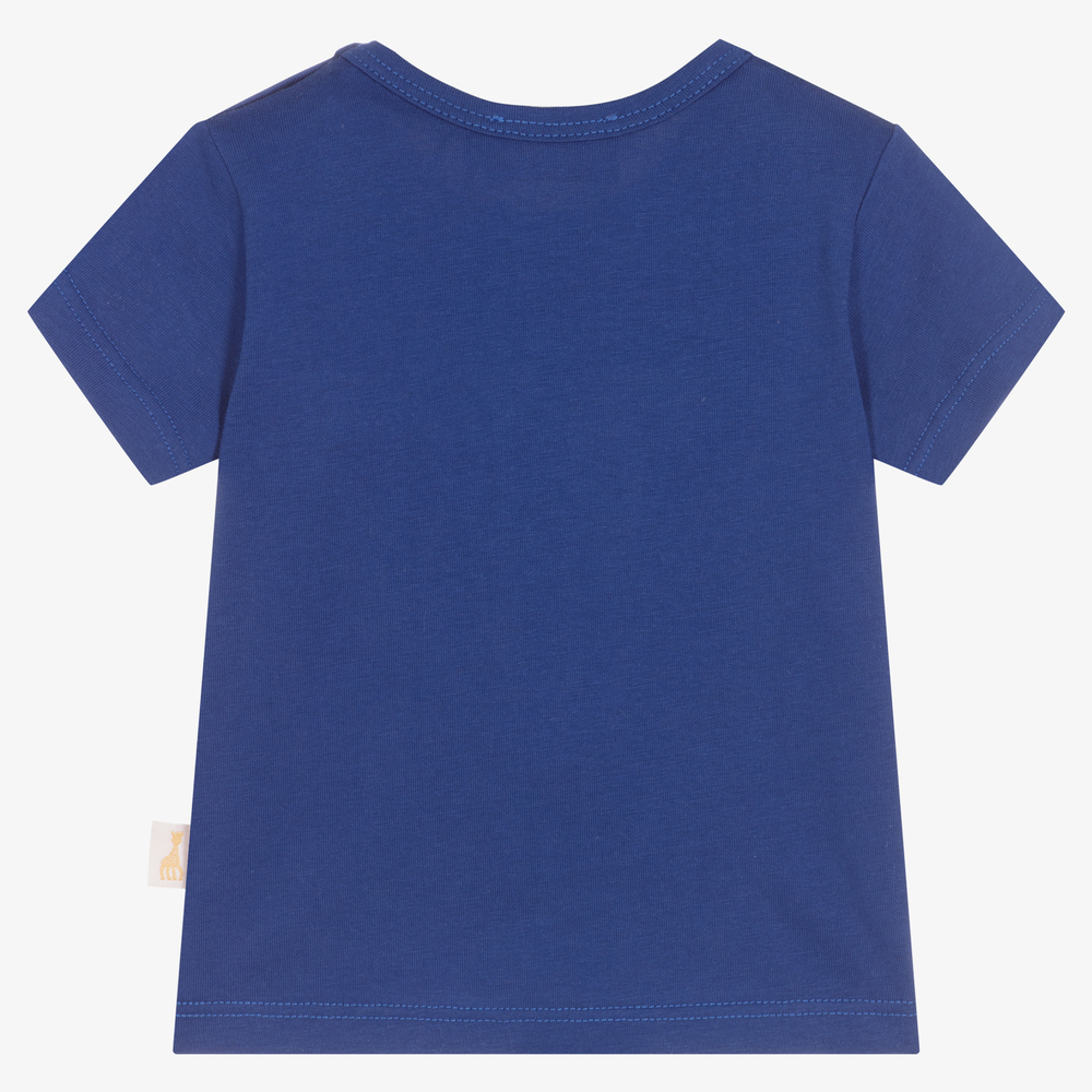 Sophie la Girafe-Синяя хлопковая футболка для малышей | Childrensalon Outlet