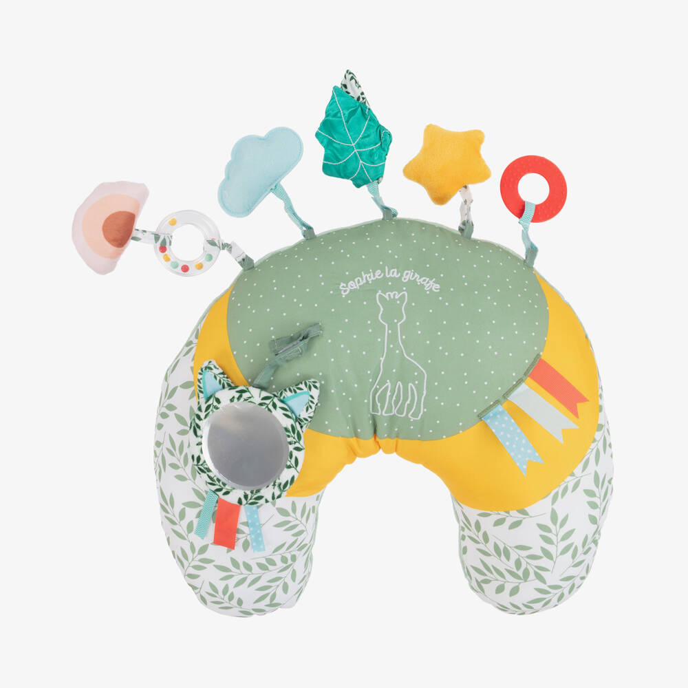 Sophie la Girafe-Green Reversible Sensory Play Cushion | Childrensalon Outlet