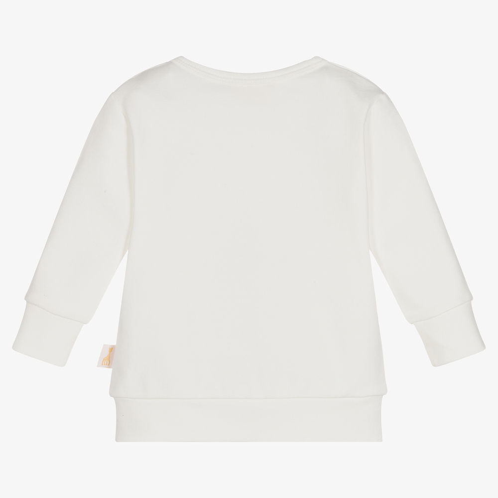 Sophie la Girafe-سويتشيرت قطن جيرسي لون عاجي للمولودات | Childrensalon Outlet