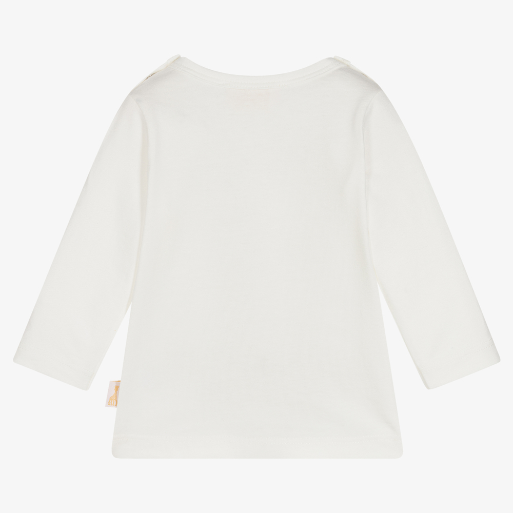 Sophie la Girafe-Кремовый хлопковый топ для малышей | Childrensalon Outlet
