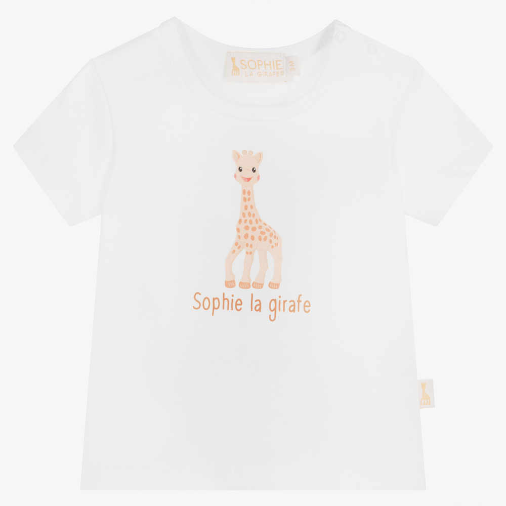 Sophie la Girafe-تيشيرت قطن لون عاجي للأطفال | Childrensalon Outlet