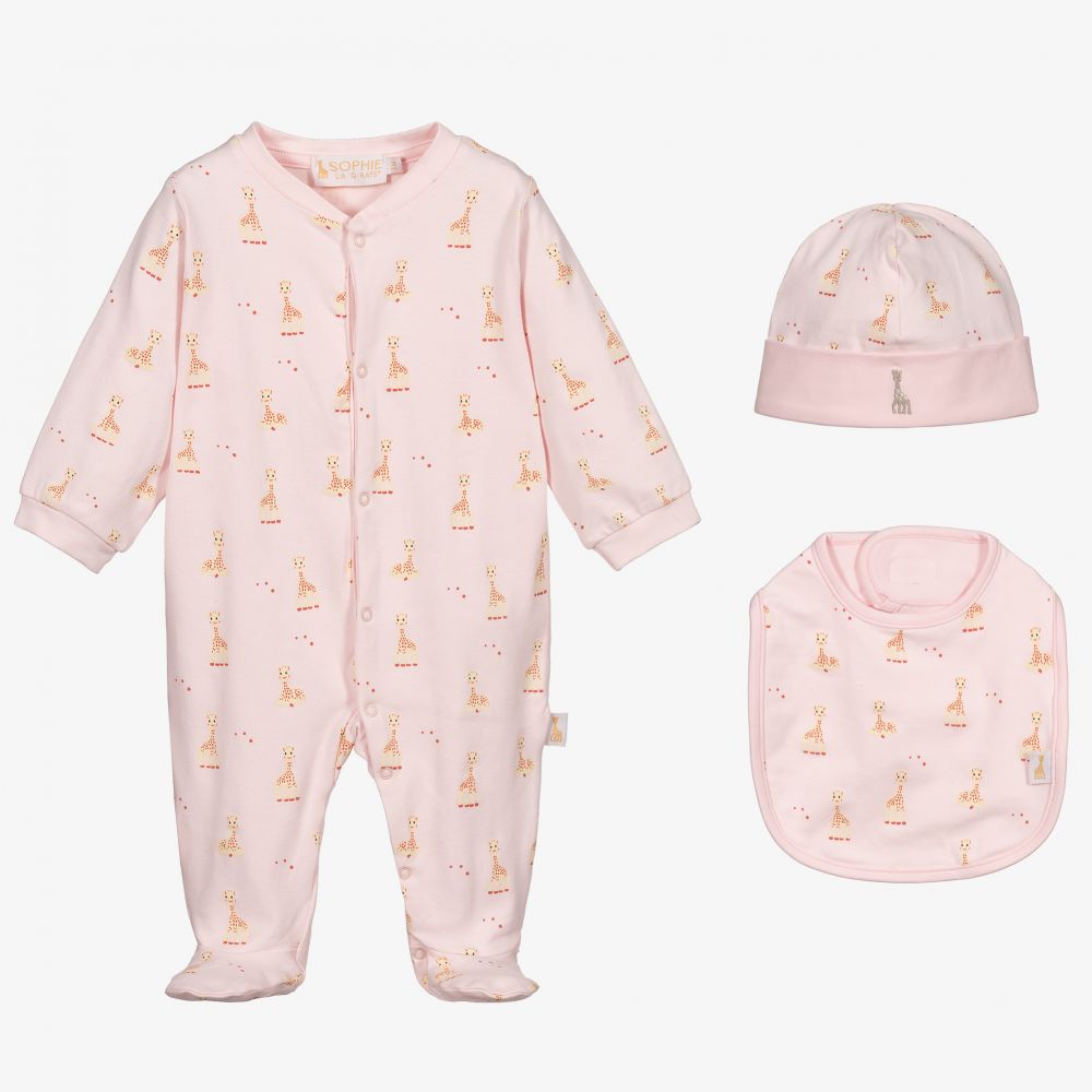 Sophie la Girafe - Ivory Giraffe Babygrow Set | Childrensalon