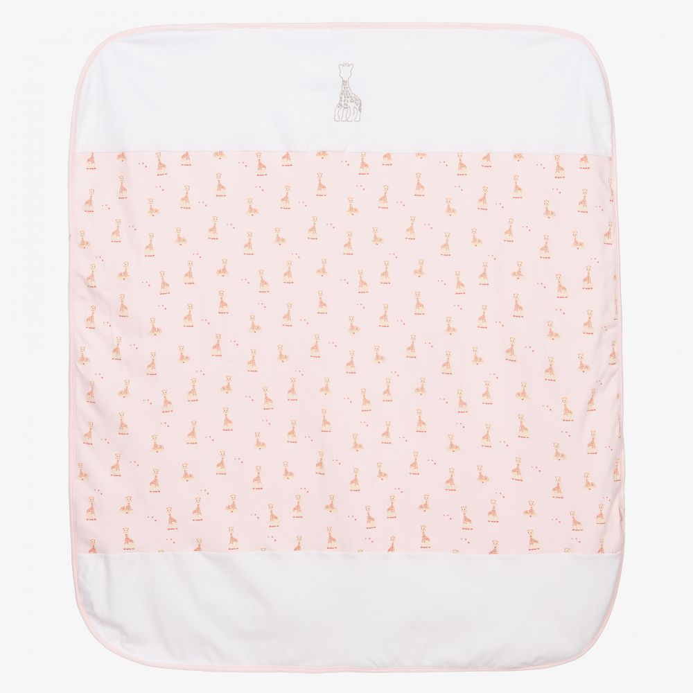Sophie la Girafe-Pink Cotton Blanket (88cm) | Childrensalon Outlet