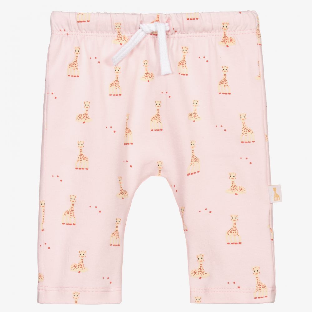 Sophie la Girafe-Pink Cotton Giraffe Trousers | Childrensalon Outlet
