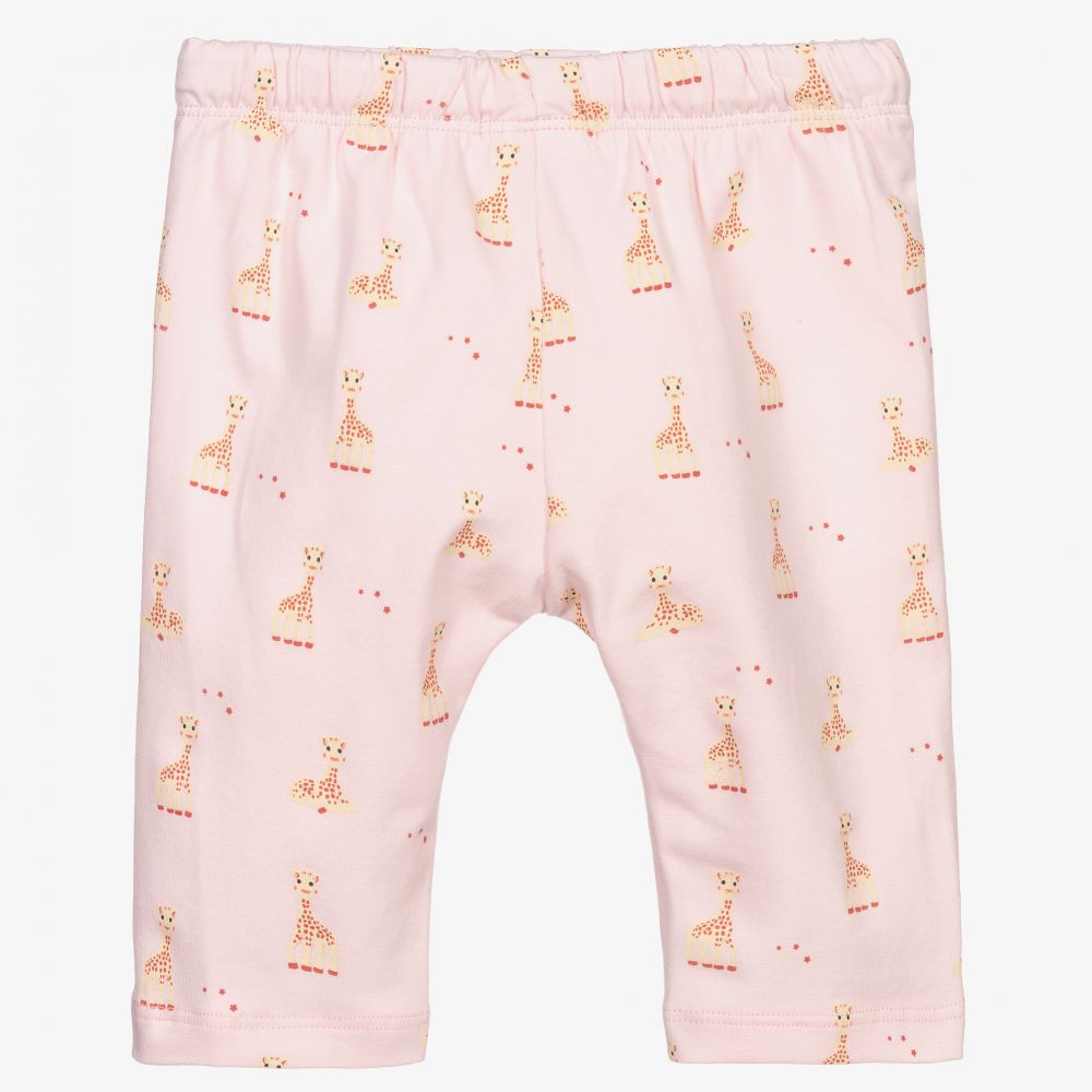Sophie la Girafe-Розовые хлопковые брюки с жирафами | Childrensalon Outlet