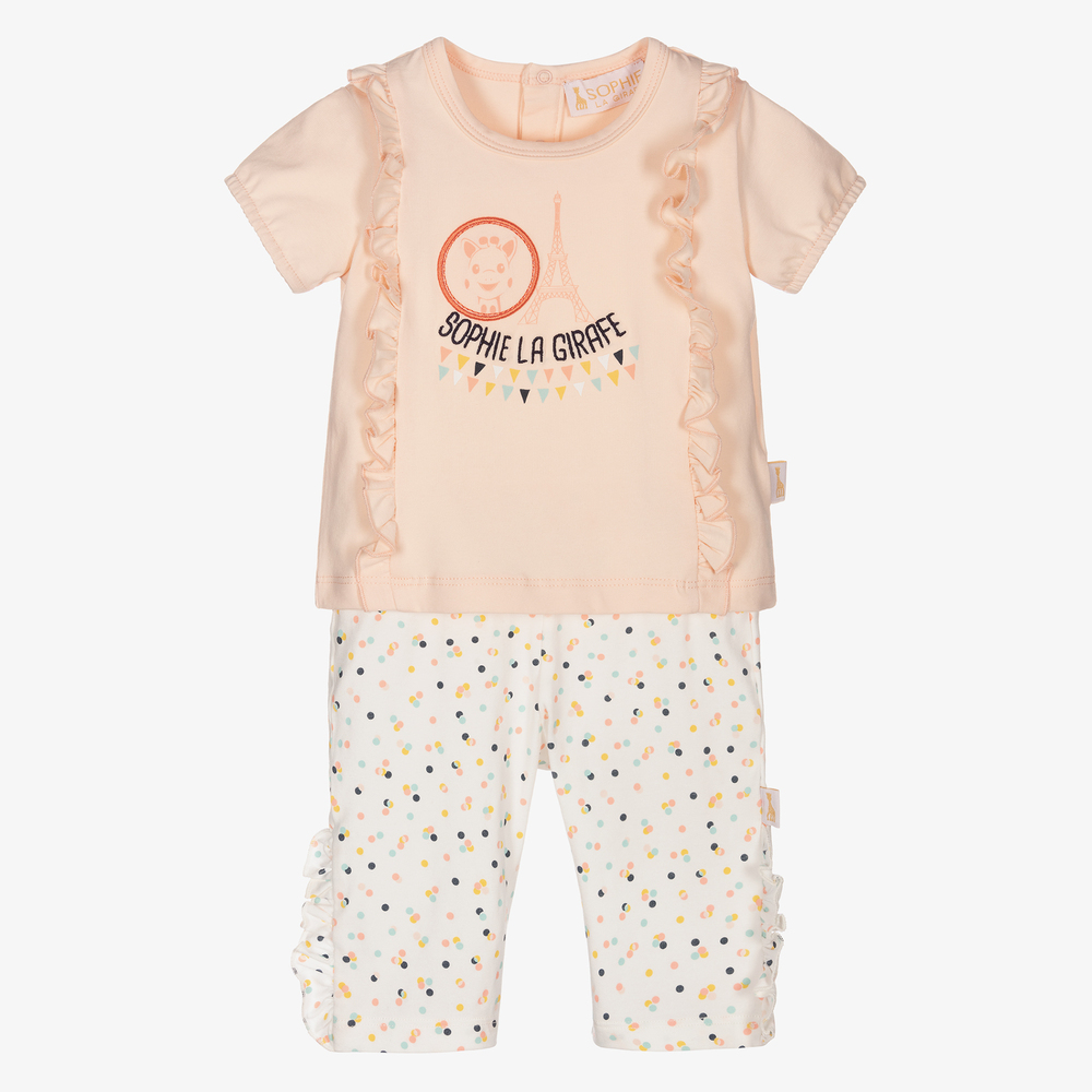 Sophie la Girafe - Pink & Ivory Leggings Set | Childrensalon