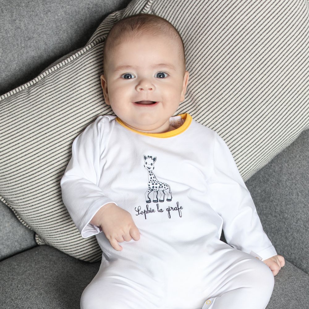 Sophie la Girafe Pyjama blanc en coton