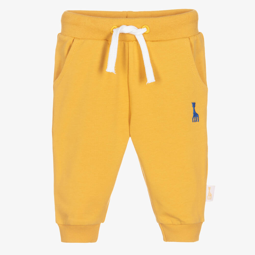 Sophie la Girafe - Yellow Cotton Baby Joggers | Childrensalon