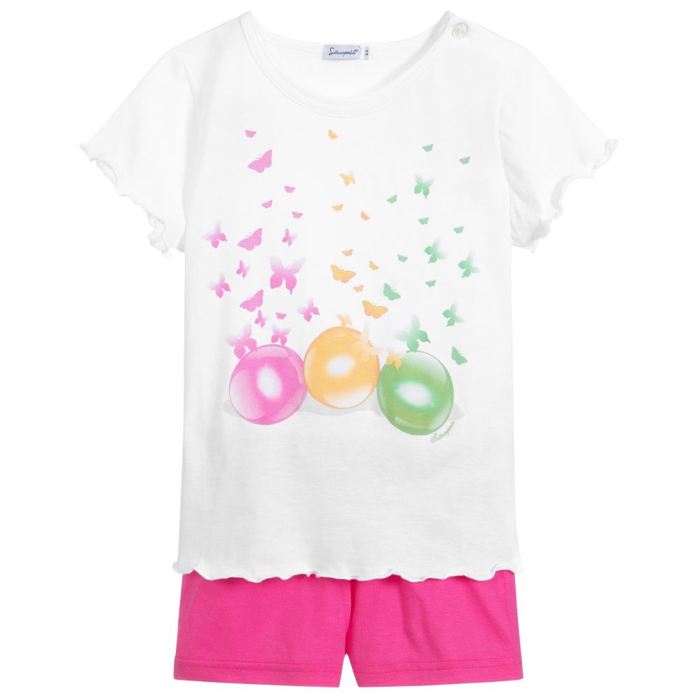 Sottocoperta - Girls Cotton Short Pyjamas | Childrensalon