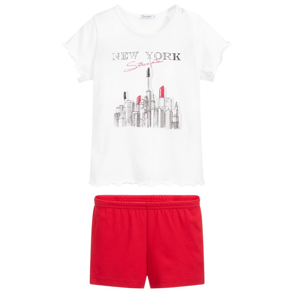Sottocoperta-Girls Cotton Short Pyjamas | Childrensalon Outlet