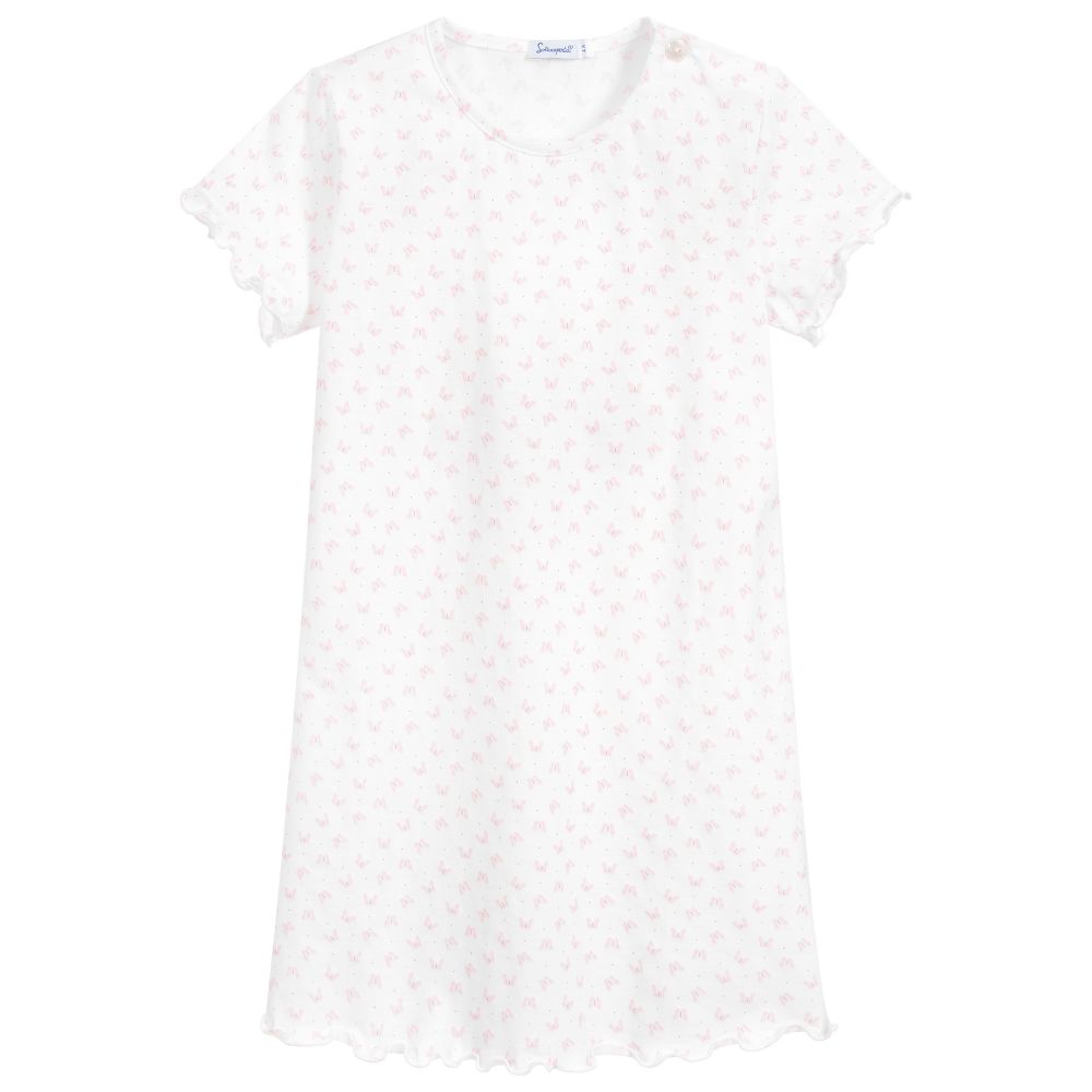 Sottocoperta - قميص نوم قطن لون عاجي وزهري | Childrensalon