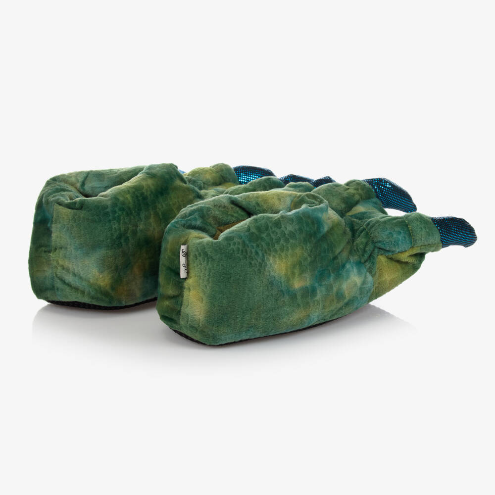 Souza-Boys Cozy Green Dragon Slippers | Childrensalon Outlet