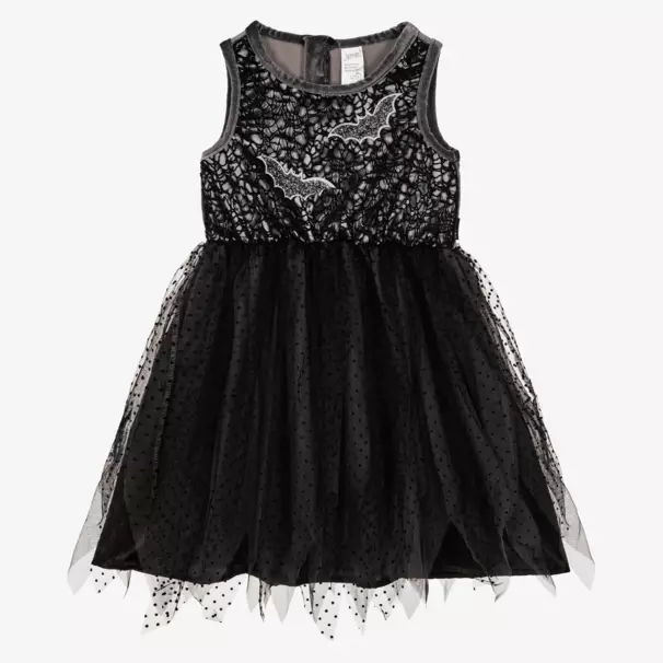 Souza-فستان الساحرة قطيفة وتول لون أسود | Childrensalon Outlet
