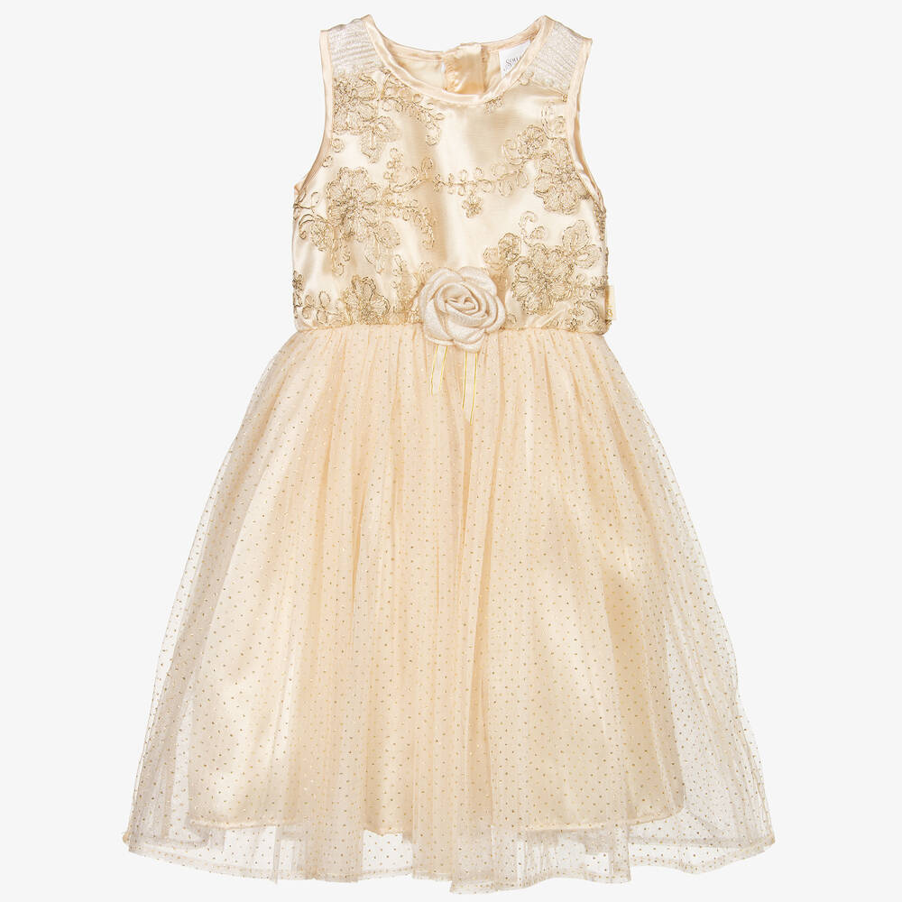 Souza-Girls Gold Tulle Princess Dress | Childrensalon Outlet