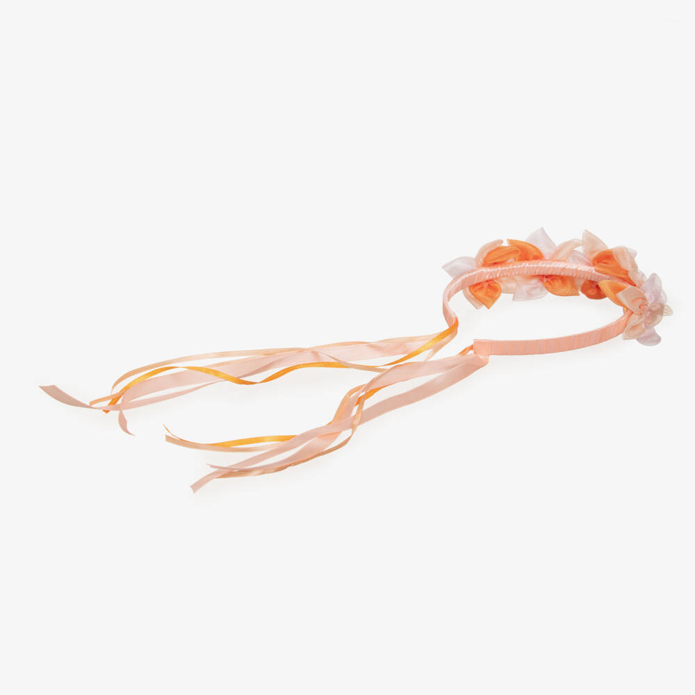 Souza-Girls Peach Floral Headpiece | Childrensalon Outlet