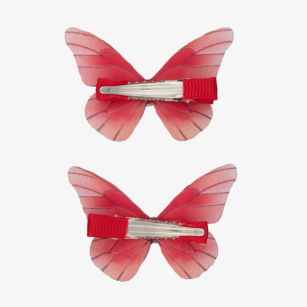 Souza-Girls Pink Butterfly Hair Clips (2 Pack) | Childrensalon Outlet