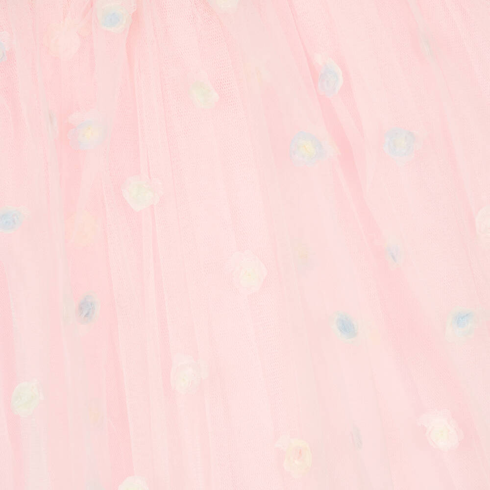 Souza-Girls Pink Embroidered Tulle Skirt | Childrensalon Outlet