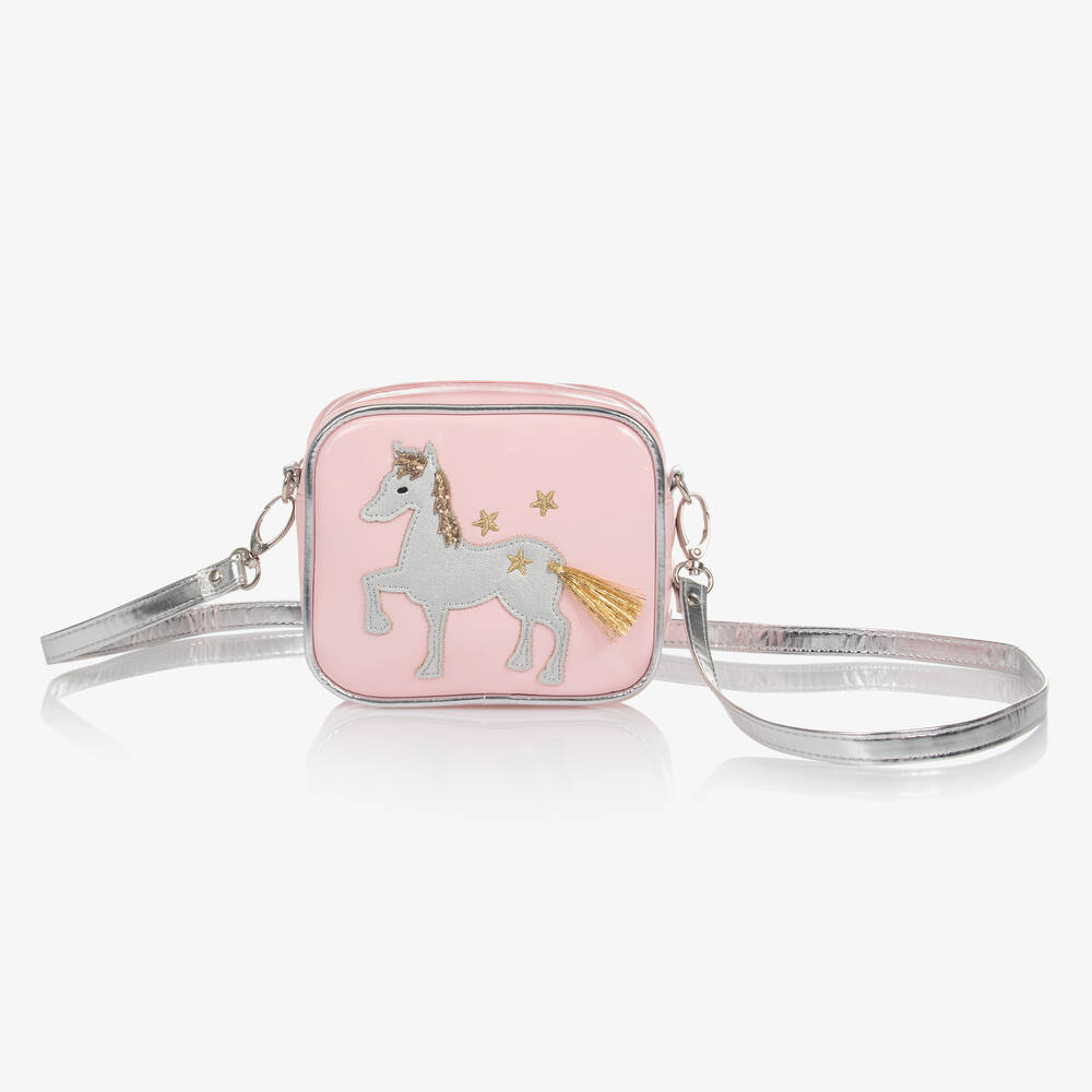 Souza - Girls Pink Faux Leather Pony Bag (15cm) | Childrensalon