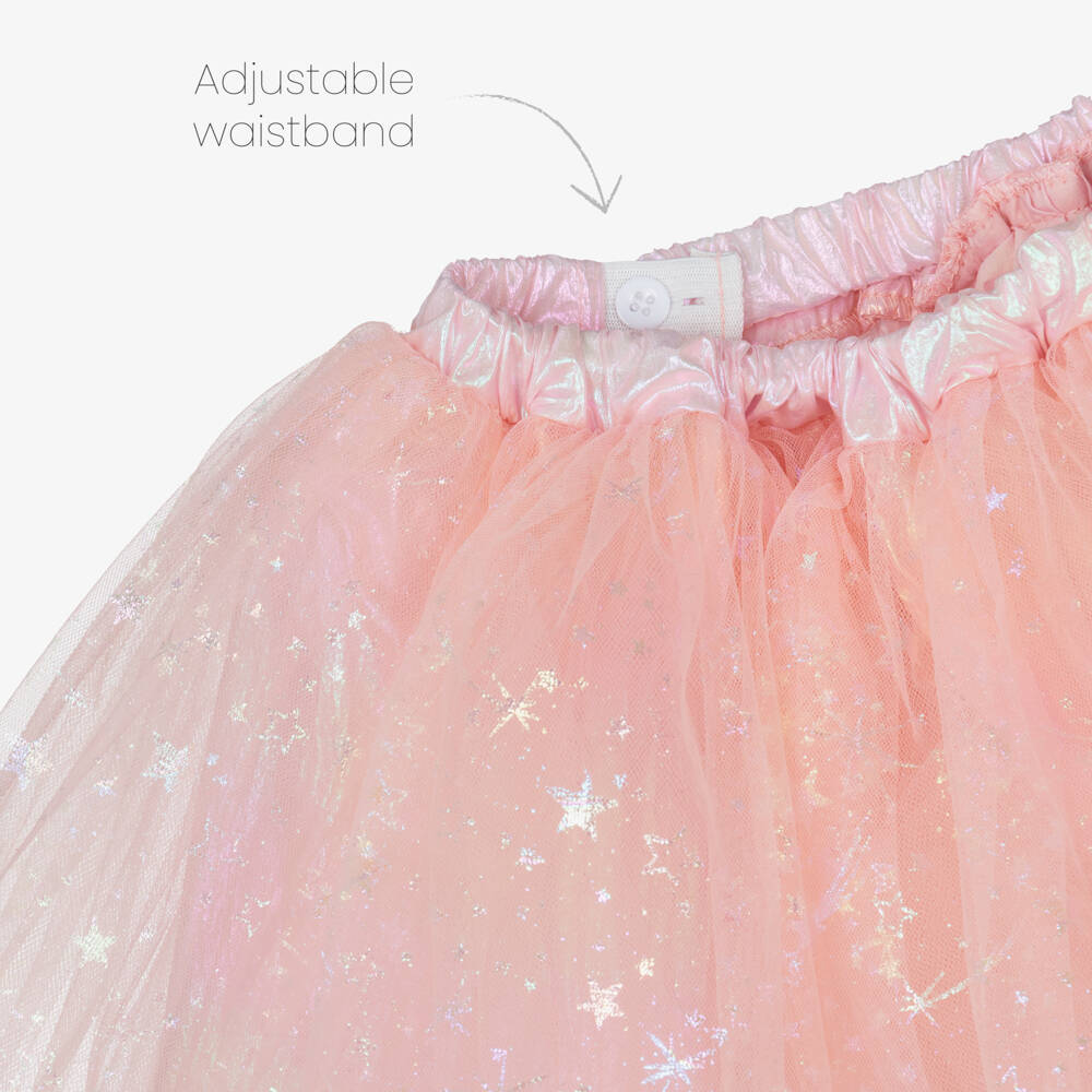 Souza-Girls Pink Tulle Tutu Skirt with Iridescent Star Print | Childrensalon Outlet