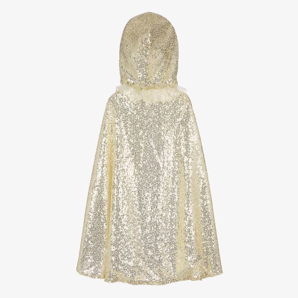 Souza-Girls Sparkling Gold Sequin Cape | Childrensalon Outlet