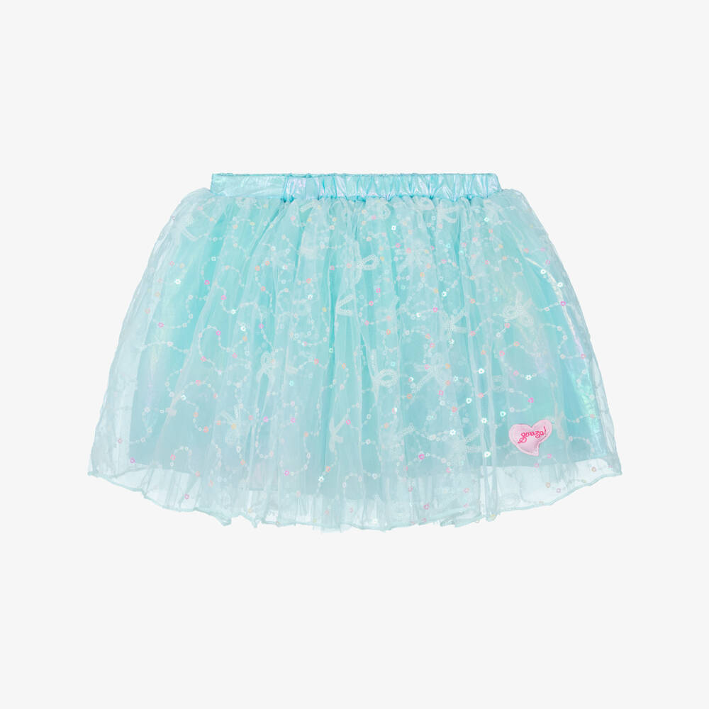 Souza-Girls Turquoise Blue Tutu Skirt with Sequinned Embroidery | Childrensalon Outlet