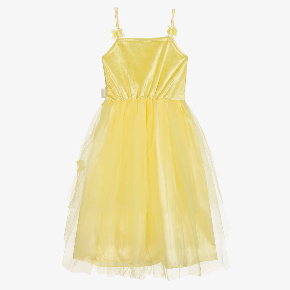Souza-Girls Yellow Tulle Floral Dress | Childrensalon Outlet