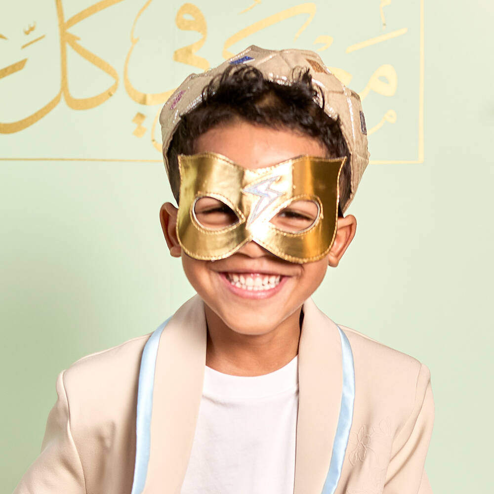 Souza-Metallic Gold Superhero Costume Mask | Childrensalon Outlet