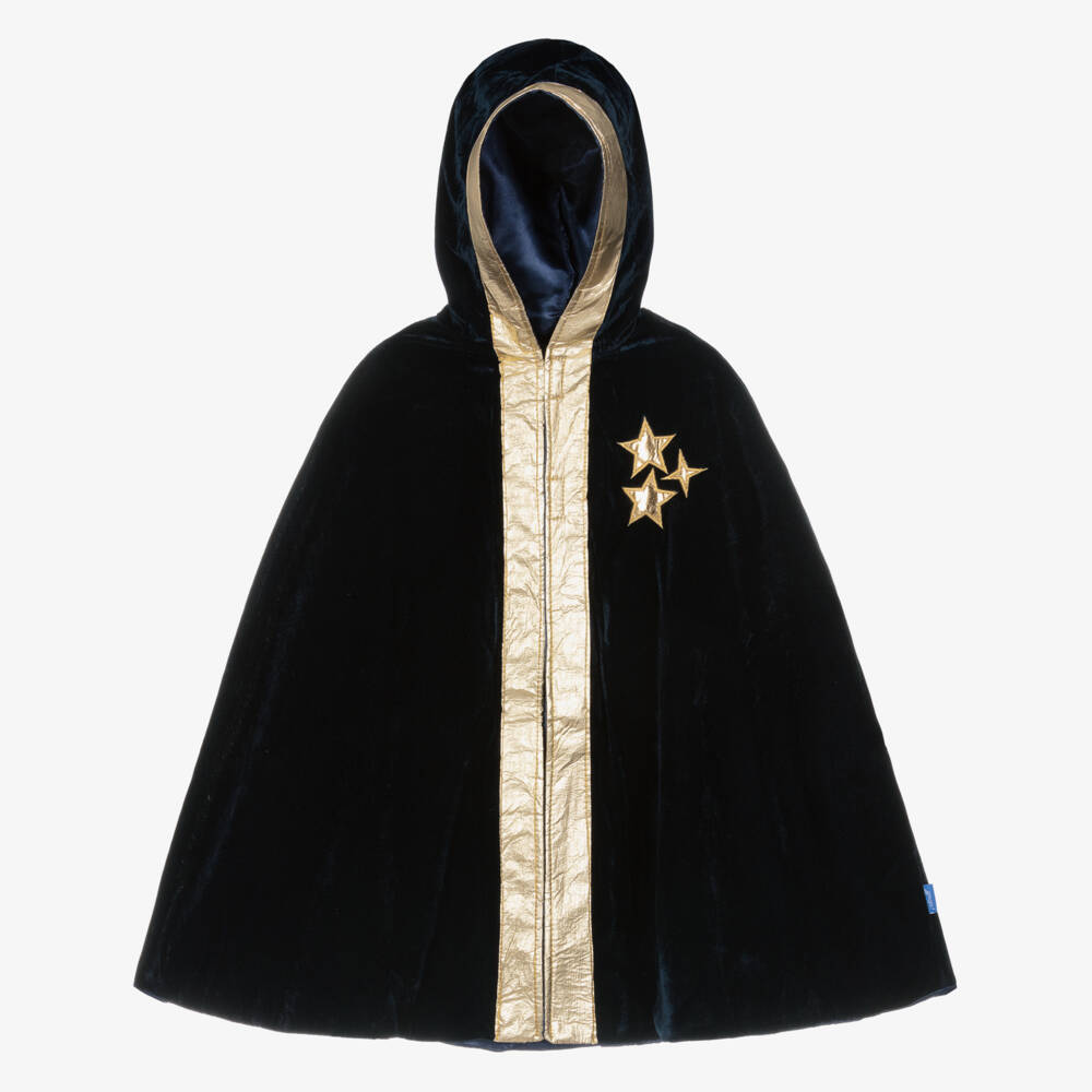 Souza-Navy Blue Velour Wizard Cape | Childrensalon Outlet
